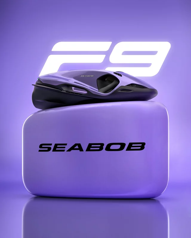 Designed by Studio F. A. Porsche. Defined by precision, power and lightness.

The SEABOB F9 – a masterpiece in motion. Pure performance, wrapped in luminous violet.

Every detail engineered for dominance. Every curve shaped for control.

#SEABOB #yachttoys #waterscooter #SEABOBF9 #PorscheDesign
