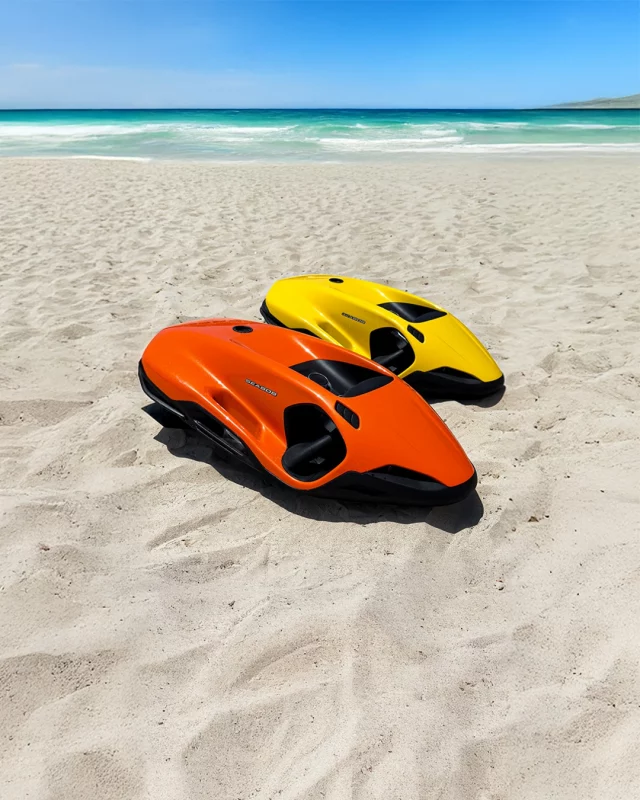 Side by side, ready for the next adventure.

Sleek design, vibrant colours, and unmatched power.

This is the SEABOB F9.

#SEABOB #watertoys #waterscooter