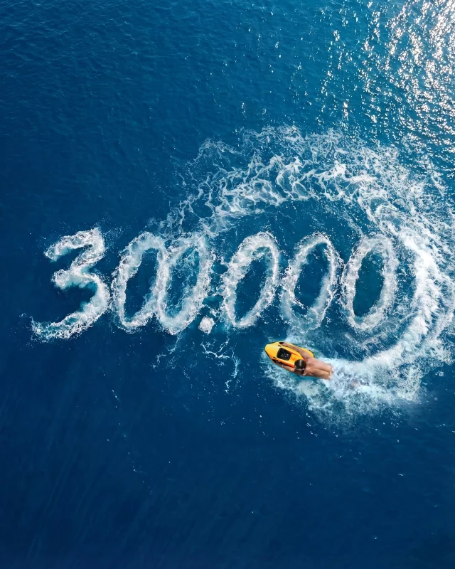 300,000 reasons to go further. A number with a story behind every single one. 
Three hundred thousand people who understand that life is worth every moment. It's about people who share the same passion for the thrill of the extraordinary. It's not just a feeling for why German engineering turns moments on the water into something you never want to leave. It's about the feeling that stays with you long after the day ends. 

Thank you for being part of this. 
#SEABOB