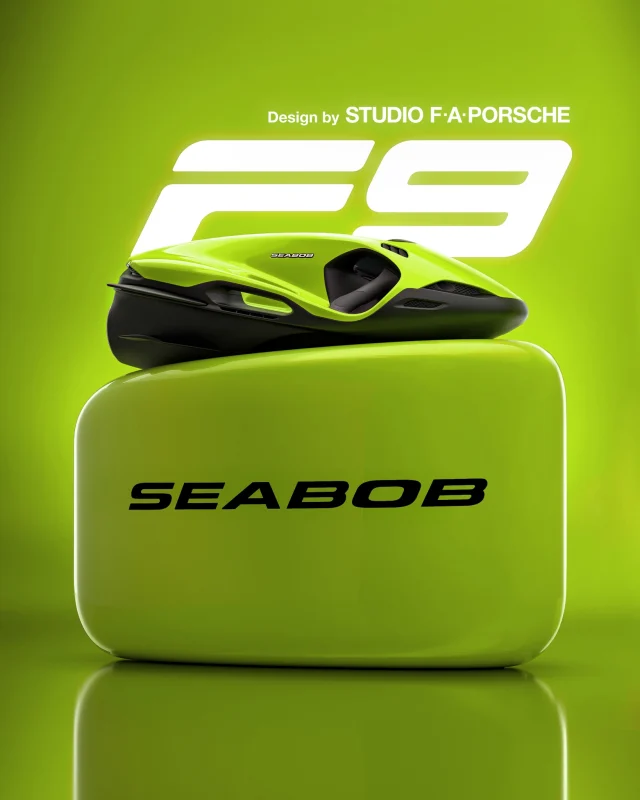 A bold expression of unmistakable design.

The SEABOB F9 in Xion Green brings its distinctive silhouette to life with a vibrant, confident presence. Turning every detail into a statement.

Design by Studio F. A. Porsche.

#SEABOB #PorscheDesign #yachttoys